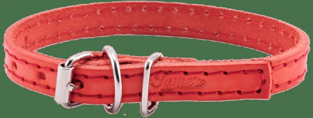 Kožený obojek Tamer 1cm/30cm červený