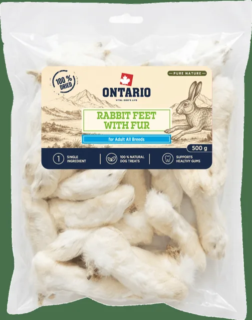 Králičí pacičky se srstí Ontario Pure Nature 500 g