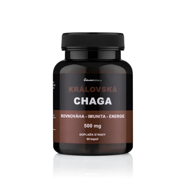 Království zdraví Královská Chaga pro podporu vitality, 60 kapslí