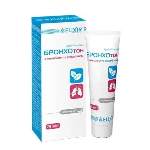 Krém-balzám „Bronchoton“ s mentolem a eukalyptem - Elixir - 75 ml