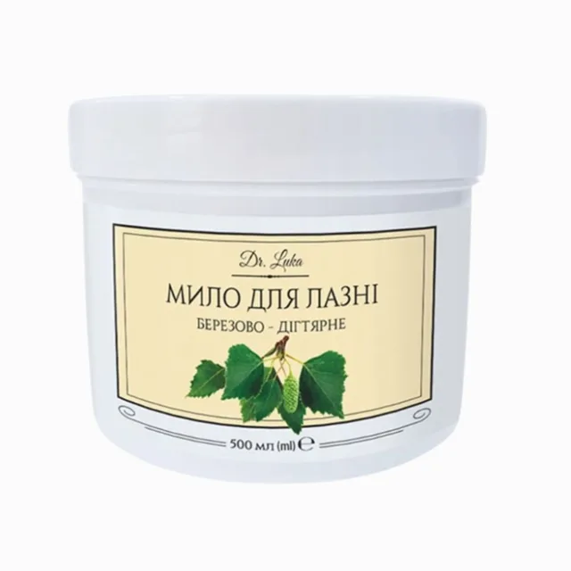 Krémové mýdlo z březového dehtu na tělo a vlasy - 500 ml - Dr.Luka