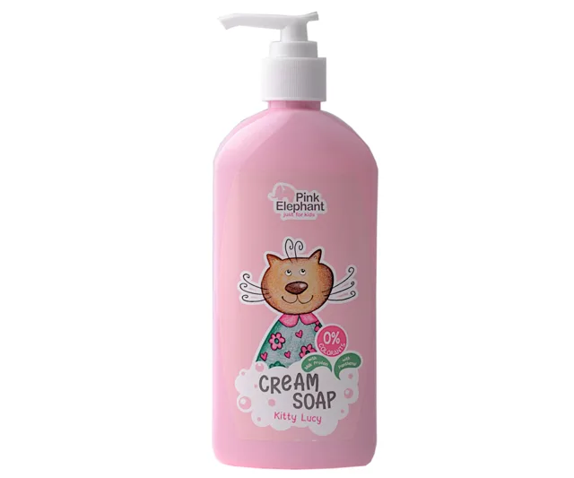 Krémové tekuté mýdlo pro děti Pink Elephant Cream Soap Kitty Lucy - 250 ml