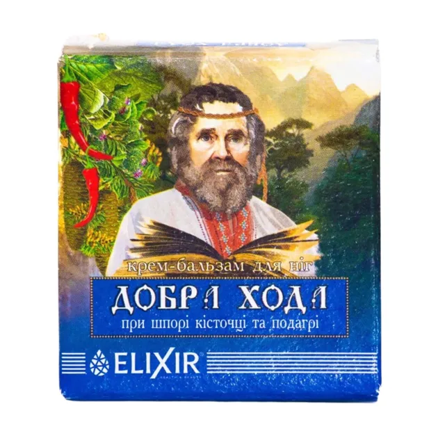 Krémový balzám Dobrá chůze na patní ostruhy, dnu a hallux - 10 ml - Elixir