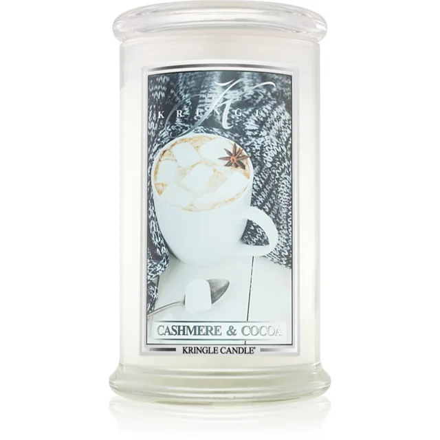 Kringle Candle Cashmere & Cocoa vonná svíčka 624 g