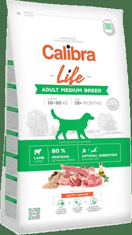 Krmivo Calibra Dog Life Adult Medium Breed Lamb 12 kg