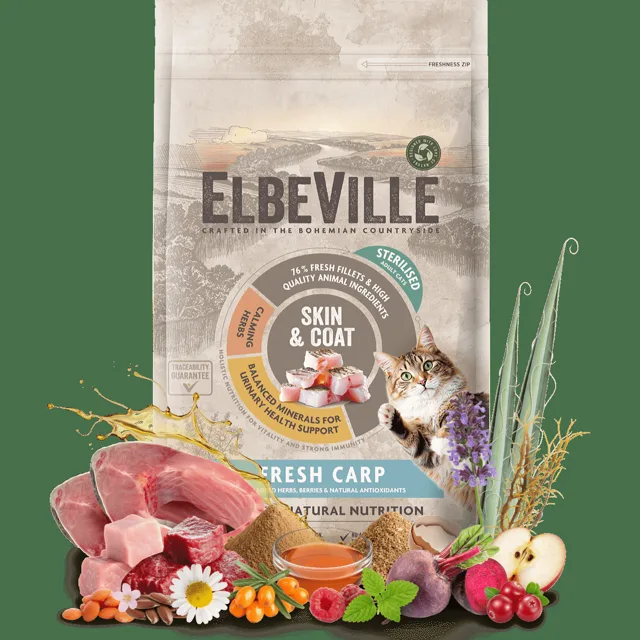 Krmivo ELBEVILLE Cat Sterilised Fresh Carp 1,8 kg