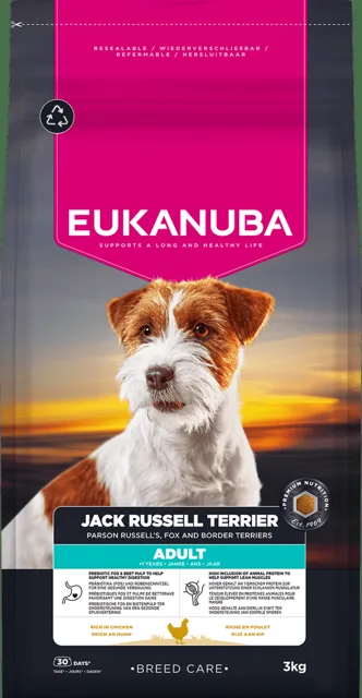 Krmivo Eukanuba Breed Care Adult Jack Russell Terrier Chicken 3 kg