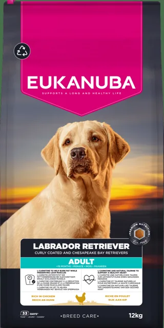 Krmivo Eukanuba Breed Care Adult Labrador Retriever Chicken 12 kg