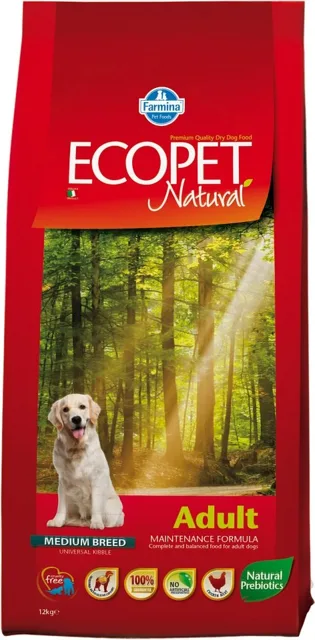 Krmivo FARMINA Ecopet Natural Adult Medium 12 kg pro dospělé psy středních plemen