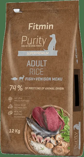 Krmivo Fitmin Purity Adult Rice Fish & Venison 12 kg