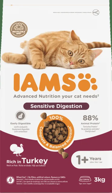 Krmivo IAMS Cat Adult Turkey 3 kg