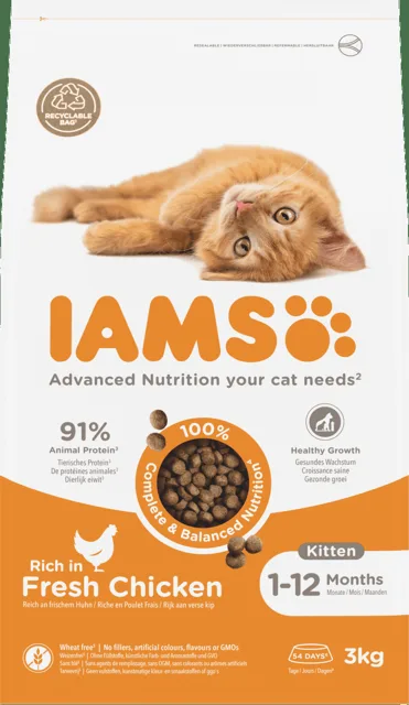 Krmivo IAMS Cat Kitten Chicken 3 kg