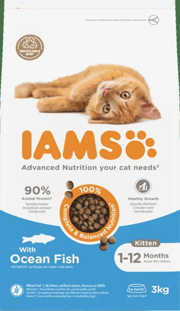 Krmivo IAMS Cat Kitten Ocean fish 3 kg