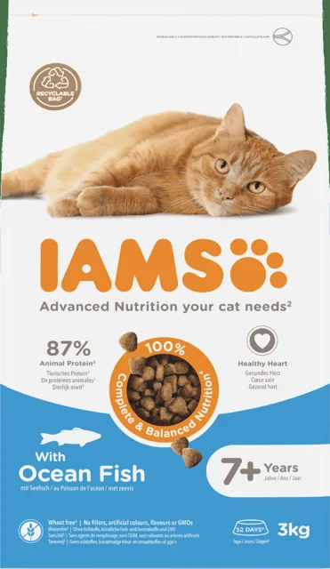 Krmivo IAMS Cat Senior Ocean Fish 3 kg