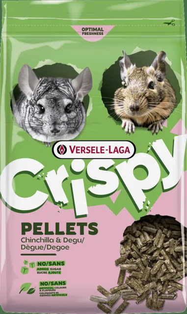 Krmivo Versele-Laga Crispy Pellets Chinchilla & Degu pro činčily a osmáky 1 kg