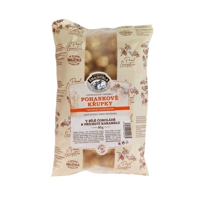 Křupky pohankové obal. v bílé čokoládě 60g
