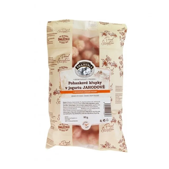 Křupky pohankové v jogurtu jahodové 80g