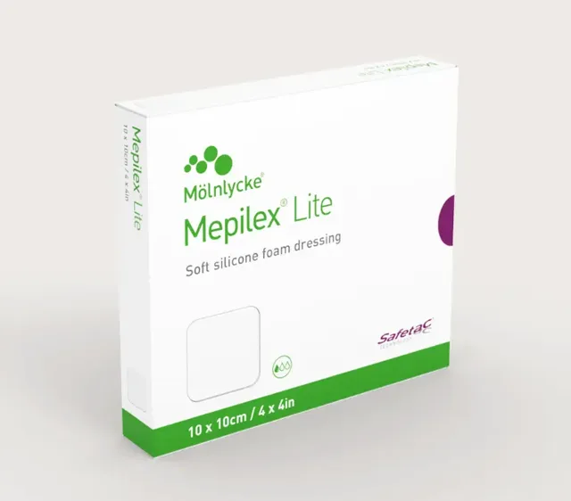Kryti Mepilex Lite tenké silikonové sterilní 6 x 8,5 cm 5 ks 284000
