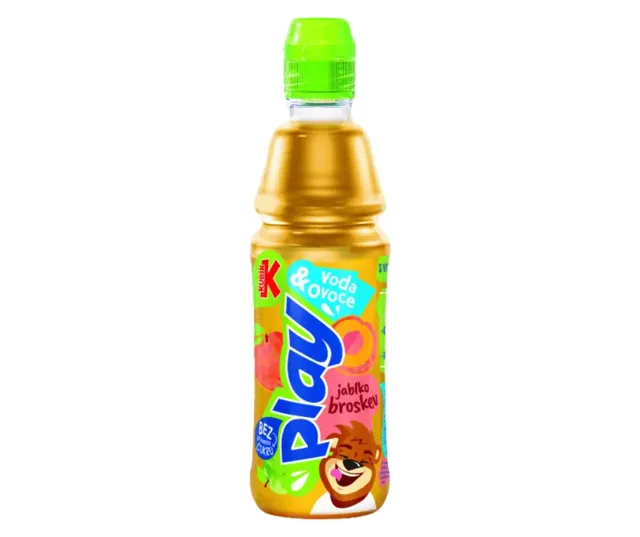 KUBÍK play voda&ovoce jablko-broskev 400ml