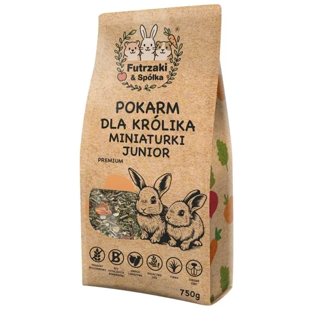 KUCHNIA SZEFA Bezobilné krmivo pro mladé zakrslé králíky 750 g