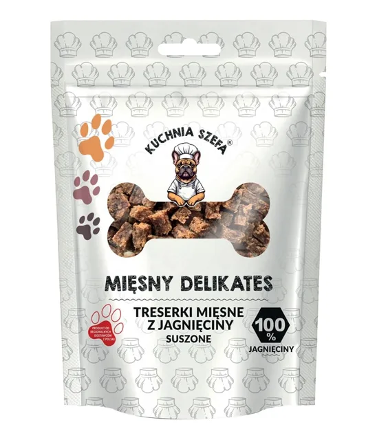 KUCHNIA SZEFA Delikates sušené pamlsky pro psy jehněčí 80 g