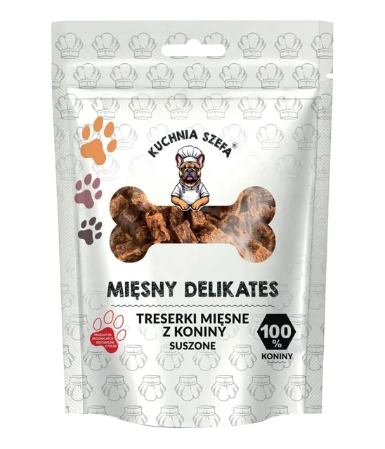 KUCHNIA SZEFA Delikates sušené pamlsky pro psy koňské 80 g