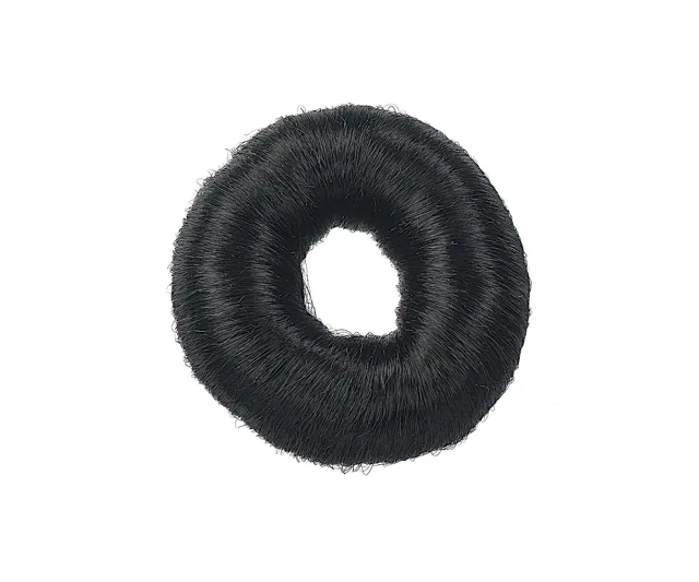 Kulatá bavlněná výplň do drdolu Sibel - černá, 7 cm (9504001)