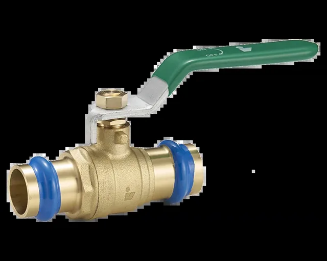 Kulový kohout lisovací 15 mm, PÁKA, PN25, do 120°C