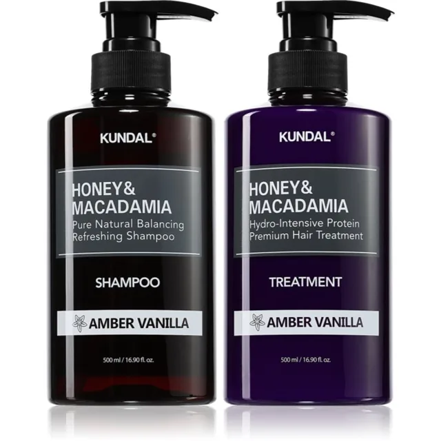 KUNDAL Honey & Macadamia Amber Vanilla sada pro suché a poškozené vlasy