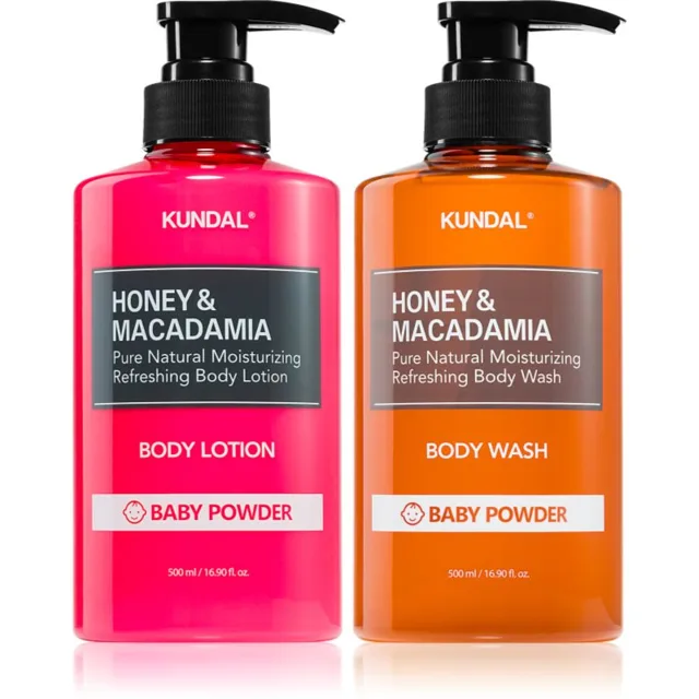 KUNDAL Honey & Macadamia Baby Powder sada na tělo