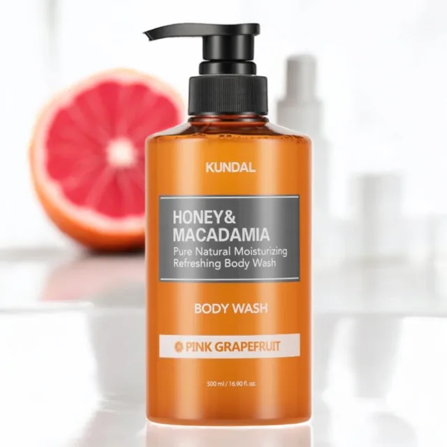 Kundal Honey&Macadamia Body Wash - Jemný sprchový gel s medem s vůní PINK GRAPEFRUIT - 500 ml