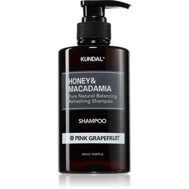 KUNDAL Honey & Macadamia Pink Grapefruit přírodní šampon pro suché a poškozené vlasy 500 ml