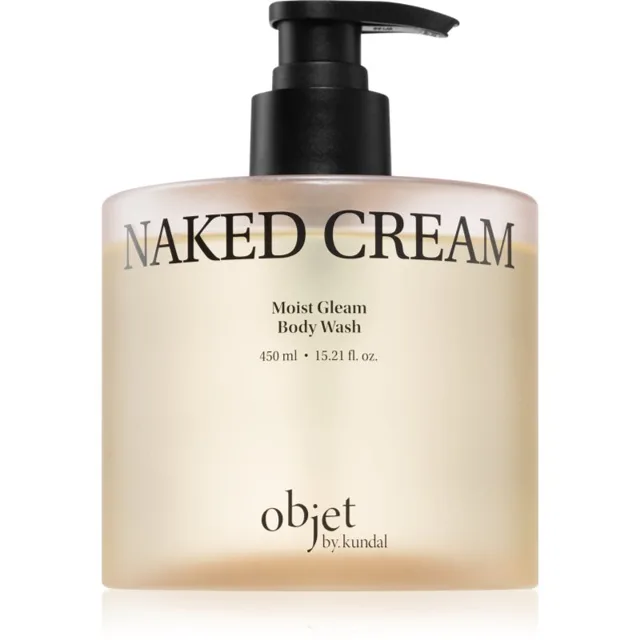 KUNDAL Objet Moist Gleam Body Wash parfémovaný sprchový gel pro intenzivní hydrataci s vůní Naked Cream 450 ml