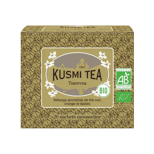 Kusmi Tea Vánoční čaj Tsarevna BIO 20 mušelínových sáčků