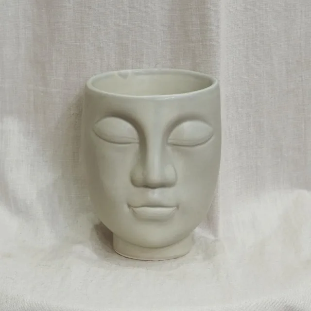 Květináč tvářička Beauty grey 10 cm 6 cm