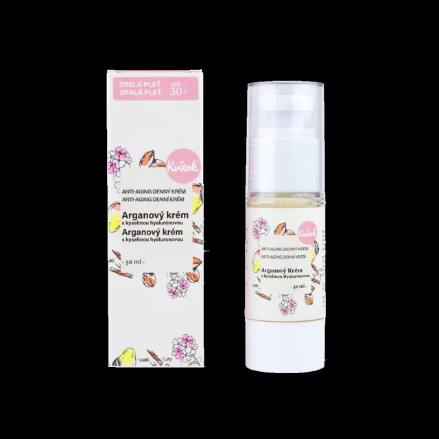 Kvitok Denní arganový krém pro zralou pleť 30+ (30 ml)