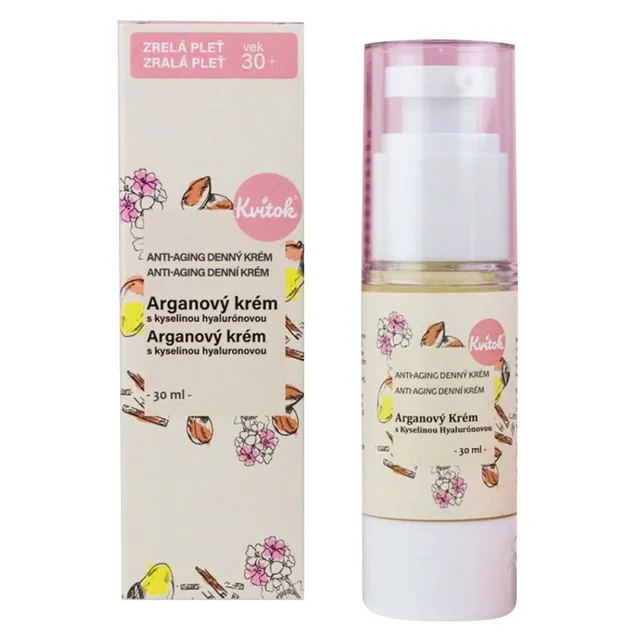 KVITOK Denní arganový krém s kyselinou hyalurónovou 30+ 30 ml