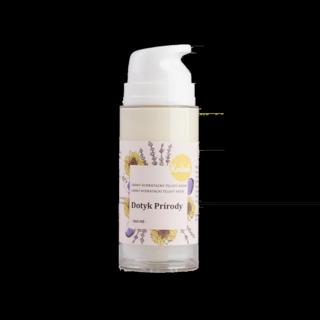 Kvitok Hydratační tělový krém Dotek přírody - lehký (100 ml)