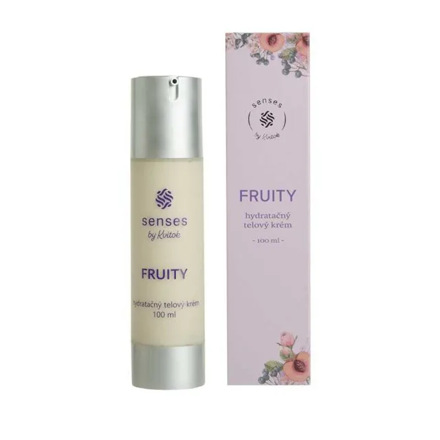 Kvitok Senses Hydratační tělový krém Fruity (100 ml) - s vůní malin, rybízu a vanilky