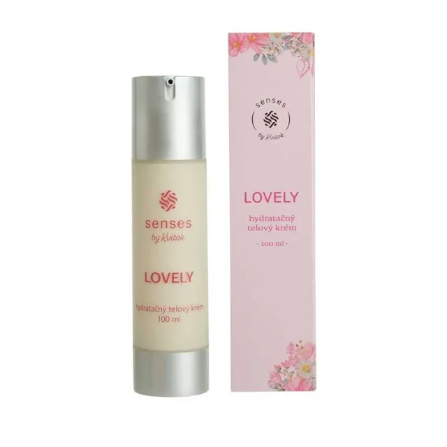 Kvitok Senses Hydratační tělový krém Lovely (100 ml) - s vůní růže, vanilky a citrusů