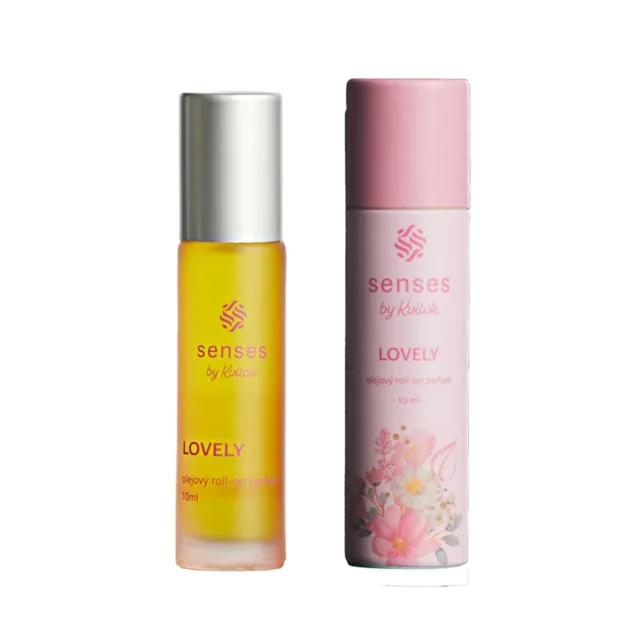 Kvitok Senses Roll-on olejový parfém Lovely (10 ml) - s vůní růže, vanilky a citrusů