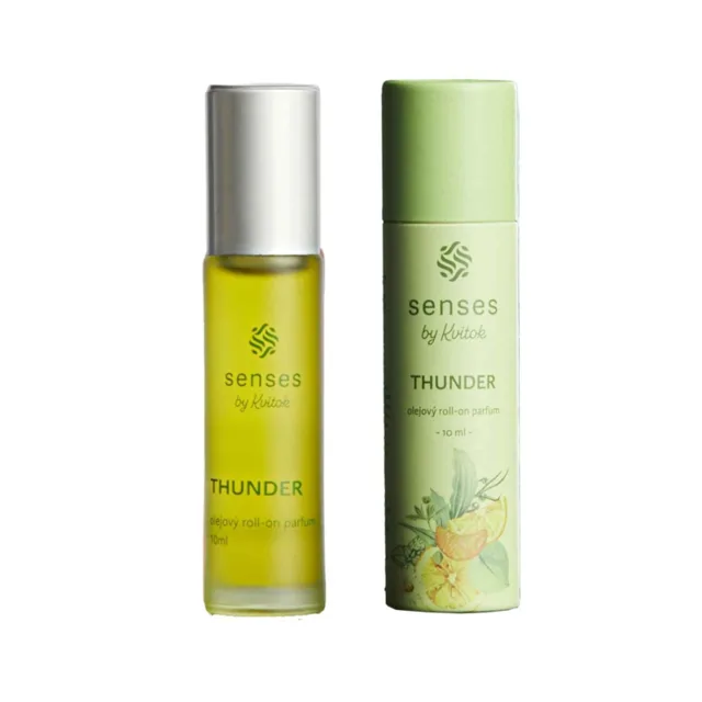 Kvitok Senses Roll-on olejový parfém Thunder (10 ml) - svěže kořenitá vůně