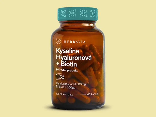 Kyselina hyaluronová + Biotin - 60 kapslí / Herbavia.cz- doplněk stravy