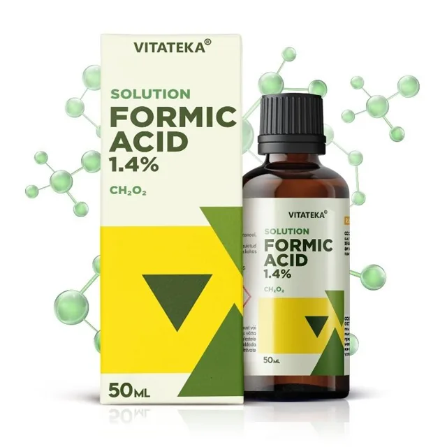 Kyselina mravenčí 1,4 % – roztok k zevnímu použití – 50 ml – Vitateka