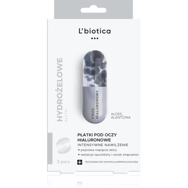 L’biotica Eye Patches Hyaluronic intenzivní hydratační maska na oční okolí 3x2 ks