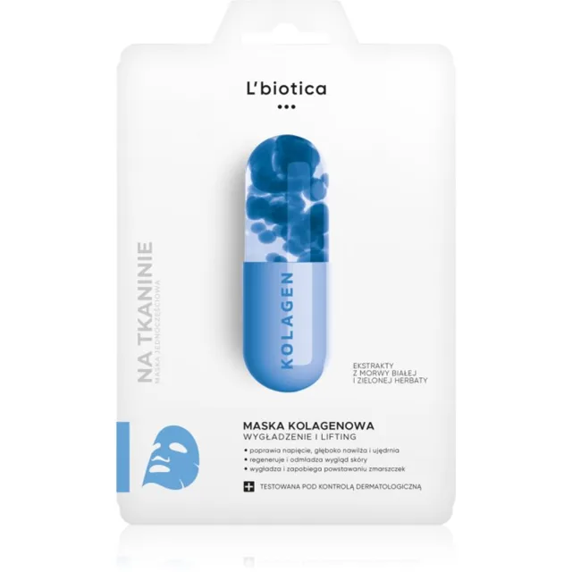 L’biotica Masks Collagen Platinium plátýnková maska s kolagenem 23 ml