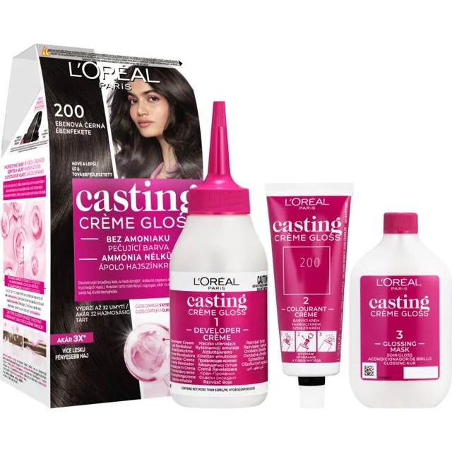 L’Oréal Paris Casting Creme Gloss barva na vlasy odstín 200 Ebony Black 1 ks