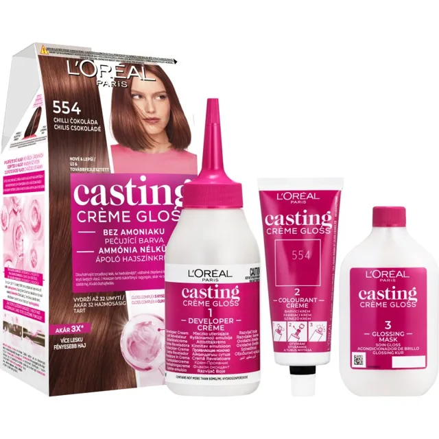 L’Oréal Paris Casting Creme Gloss barva na vlasy odstín 554 Spicy Chocolates 1 ks