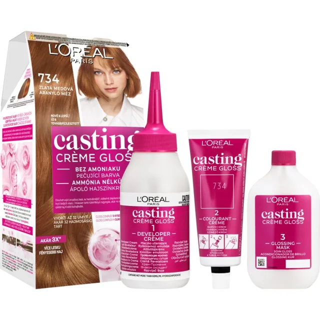 L’Oréal Paris Casting Creme Gloss barva na vlasy odstín 734 Golden Honey 1 ks