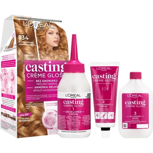 L’Oréal Paris Casting Creme Gloss barva na vlasy odstín 834 Golden Caramel 1 ks